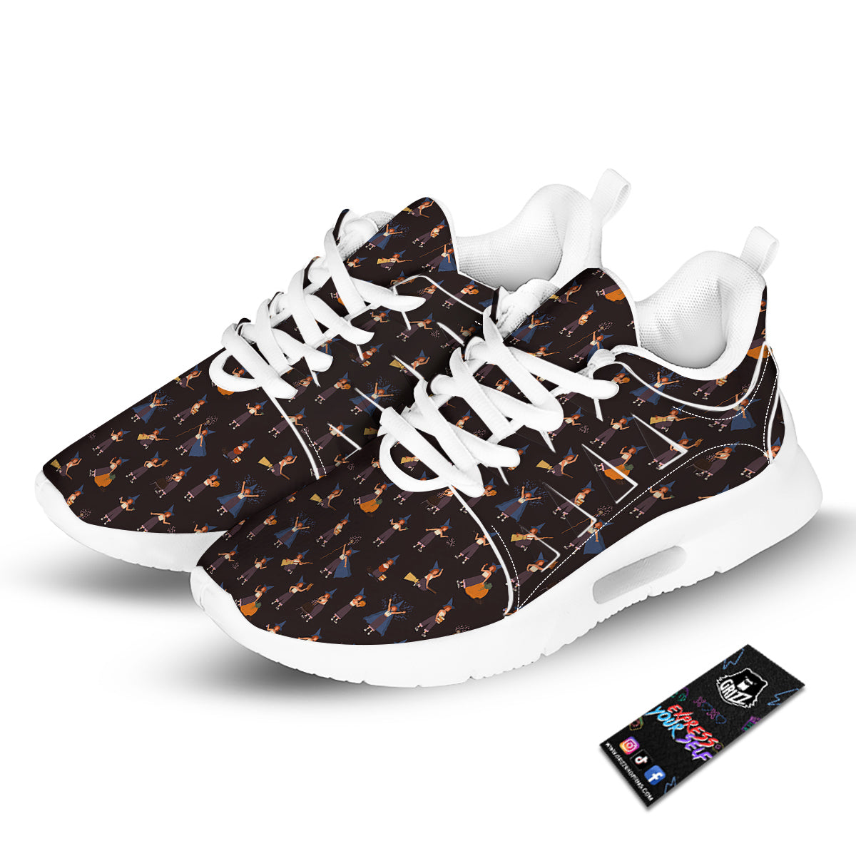 Yin Yang Colorful Splash Print Tennis Shoes-grizzshop