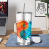 Yin Yang Colorful Splash Print Tumbler-grizzshop