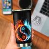 Yin Yang Flaming Print Tumbler-grizzshop