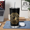 Yin Yang Gold Bagua Print Tumbler-grizzshop