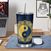 Yin Yang Gold Mandala Print Tumbler-grizzshop