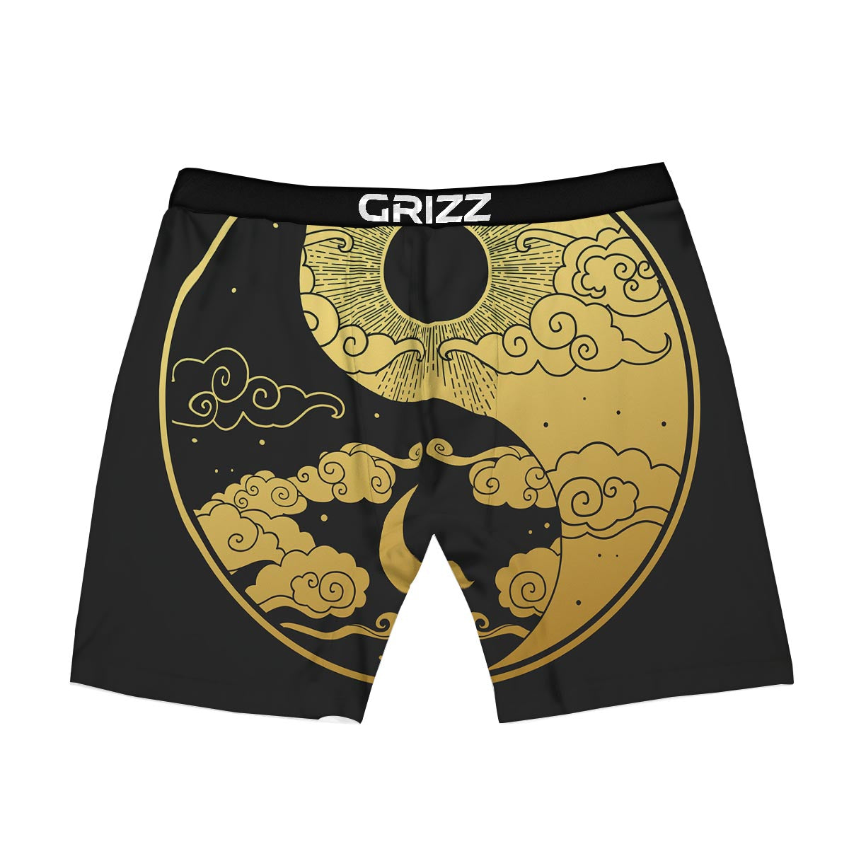 Yin Yang Moon And Sun Print Boxer Briefs-grizzshop