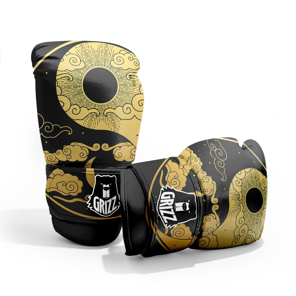 Yin Yang Moon And Sun Print Pro Boxing Glove