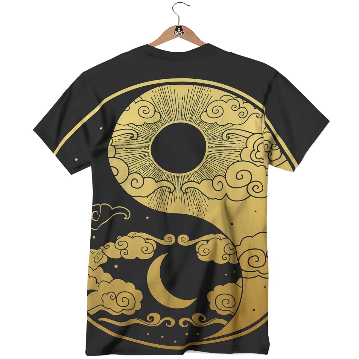 Yin Yang Moon And Sun Print T-Shirt-grizzshop