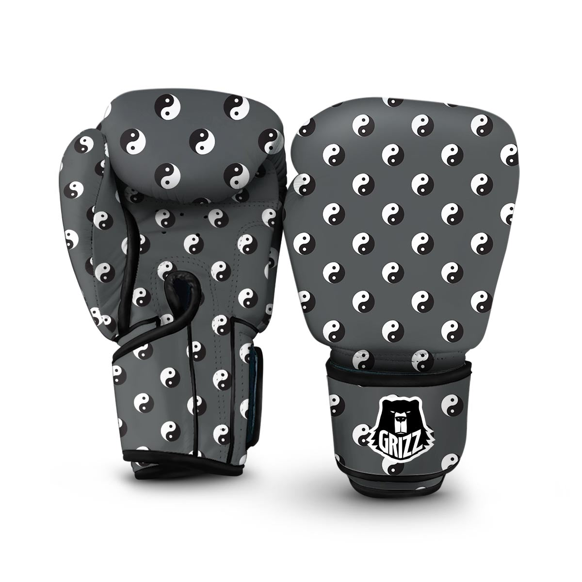 Yin Yang Pattern Print Boxing Gloves-grizzshop