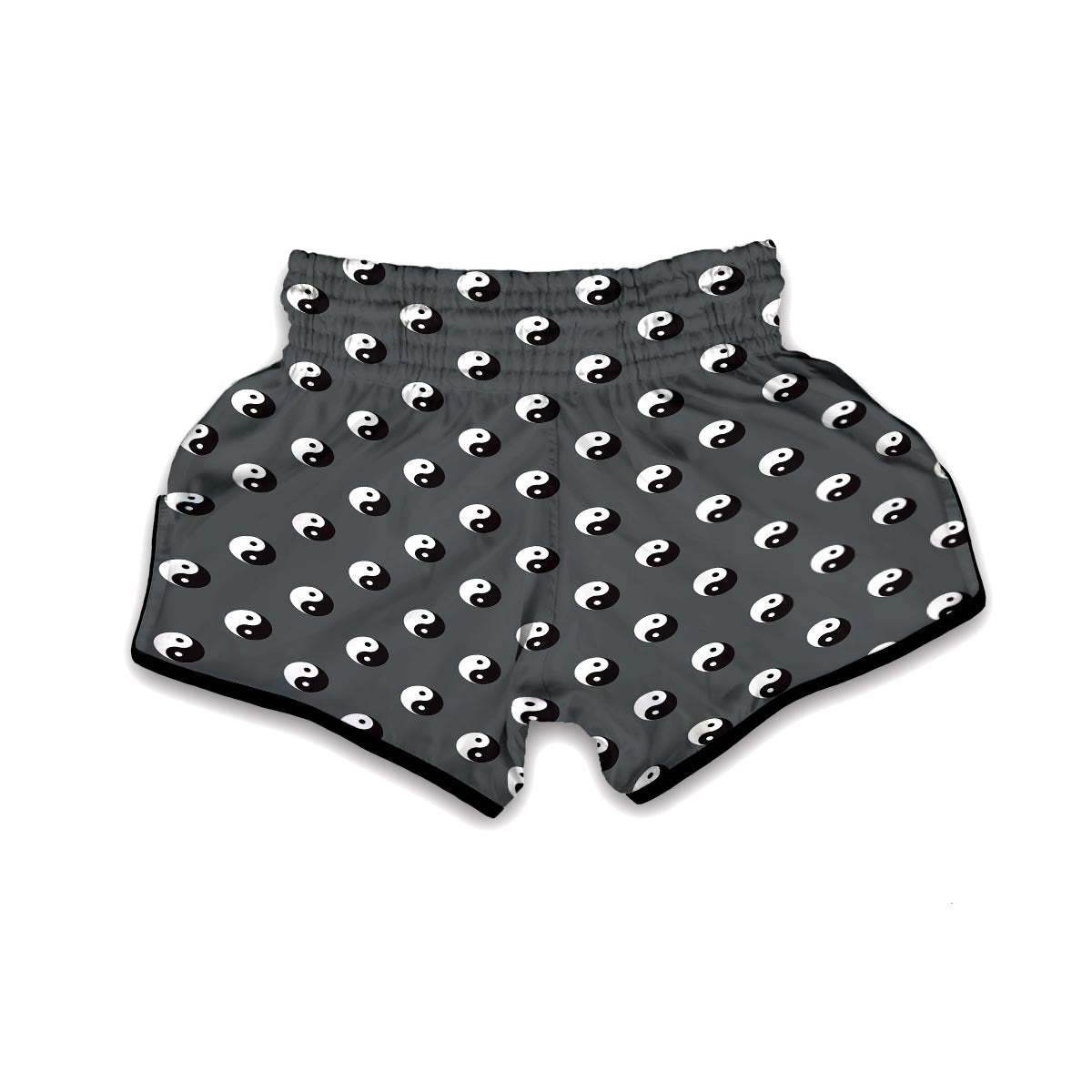 Yin Yang Pattern Print Muay Thai Boxing Shorts-grizzshop