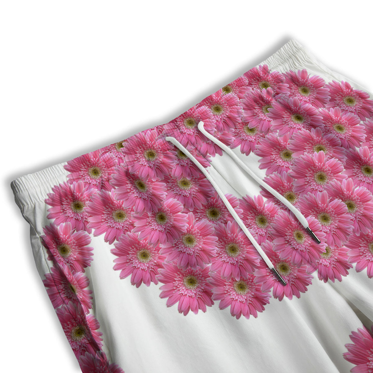 Yin Yang Pink Flowers Print Men's Athletic Shorts-grizzshop