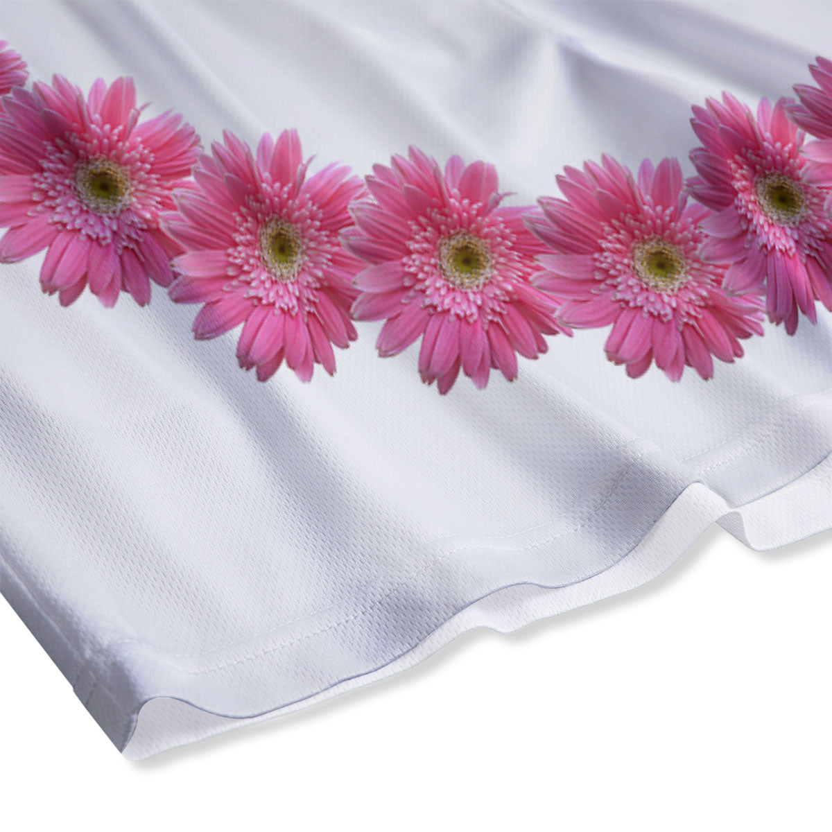 Yin Yang Pink Flowers Print Mesh Shorts-grizzshop