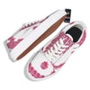 Yin Yang Pink Flowers Print Skate Shoes-grizzshop