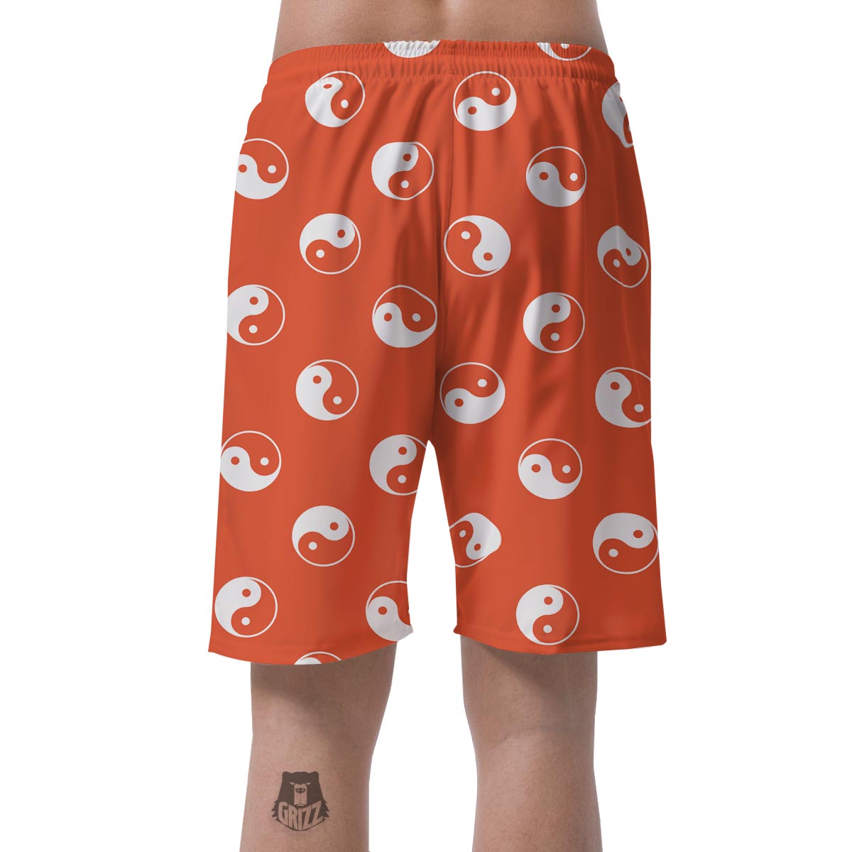 Yin Yang Print Pattern Men's Shorts-grizzshop