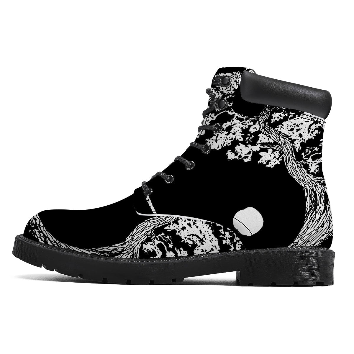 Yin Yang Roots Print Boots-grizzshop