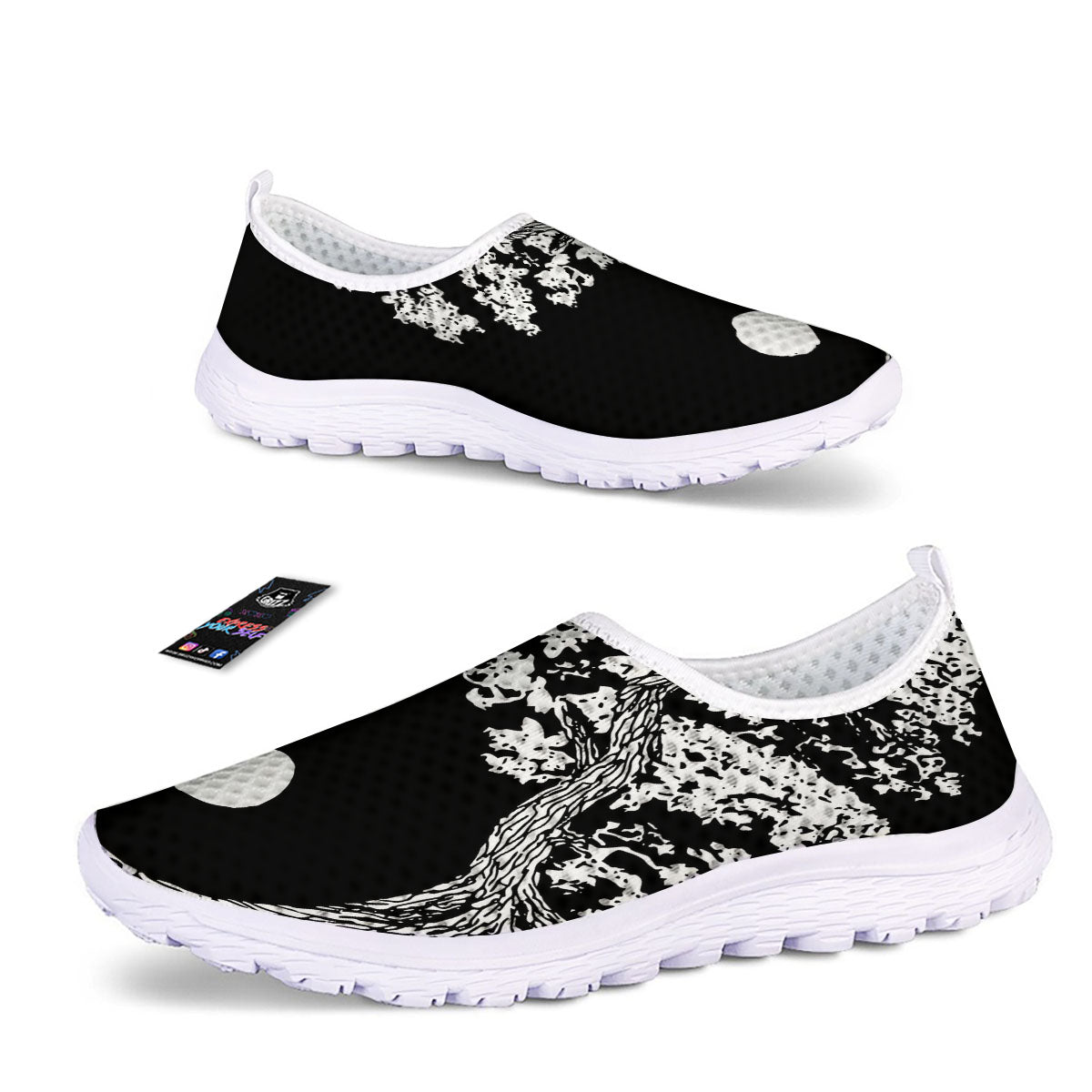 Yin Yang Roots Print Nurse Shoes-grizzshop