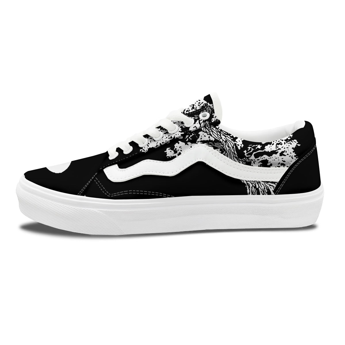 Yin Yang Roots Print Skate Shoes-grizzshop