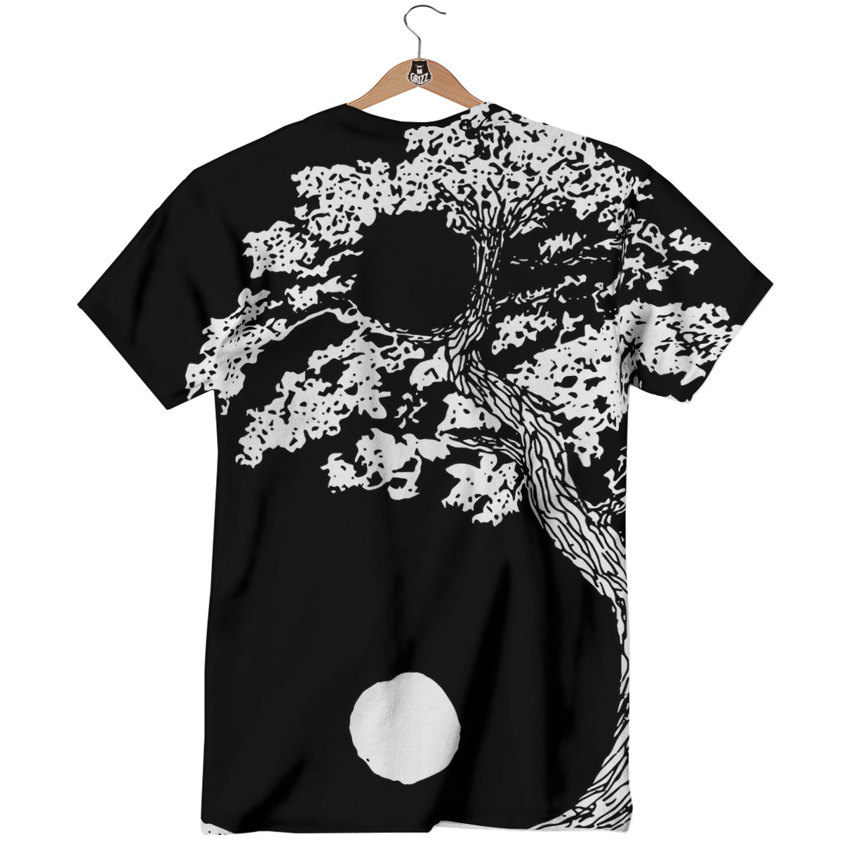 Yin Yang Roots Print T-Shirt-grizzshop