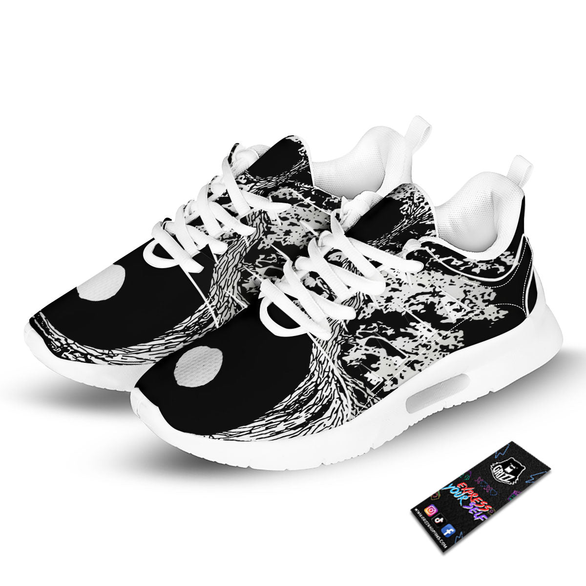 Yin Yang Roots Print Tennis Shoes-grizzshop