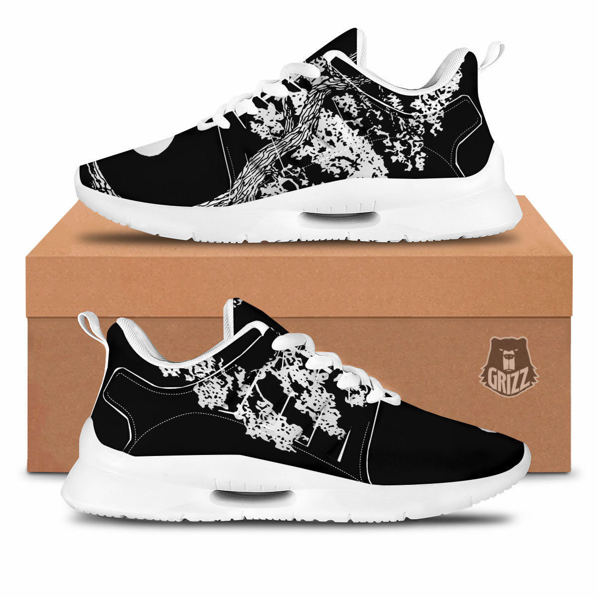 Yin Yang Roots Print Tennis Shoes-grizzshop