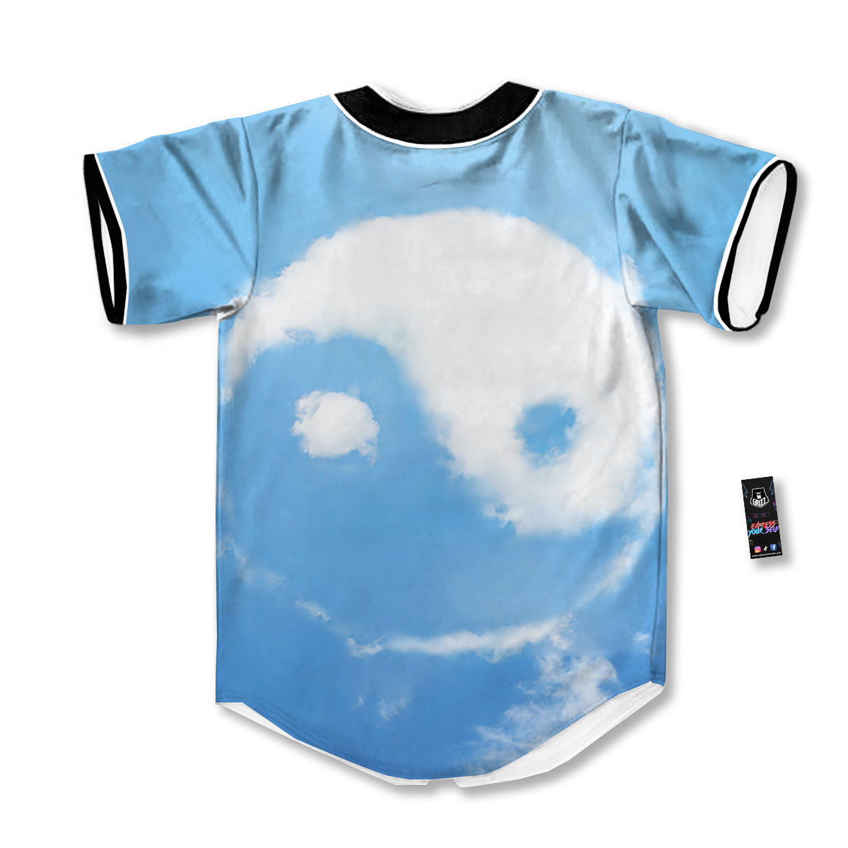 Yin Yang Space And Sky Print Baseball Jersey-grizzshop