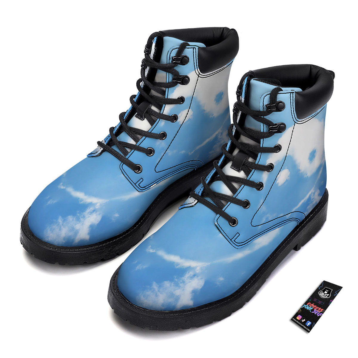 Yin Yang Space And Sky Print Boots-grizzshop