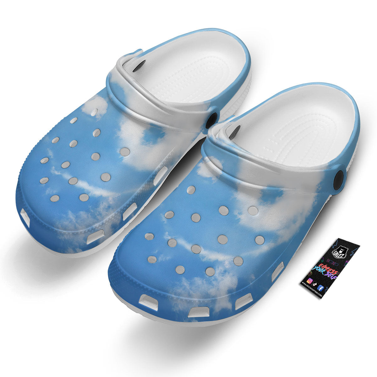 Yin Yang Space And Sky Print Clog-grizzshop