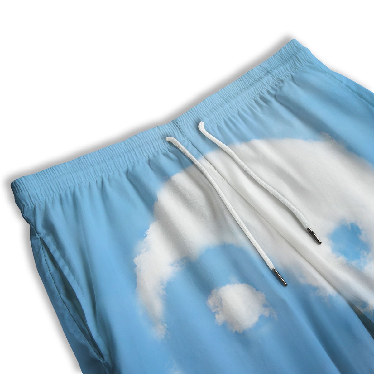 Yin Yang Space And Sky Print Men's Athletic Shorts