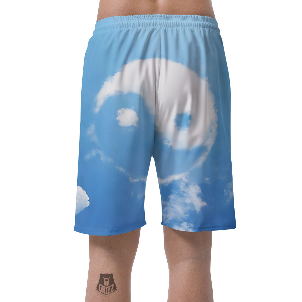 Yin Yang Space And Sky Print Men's Shorts-grizzshop