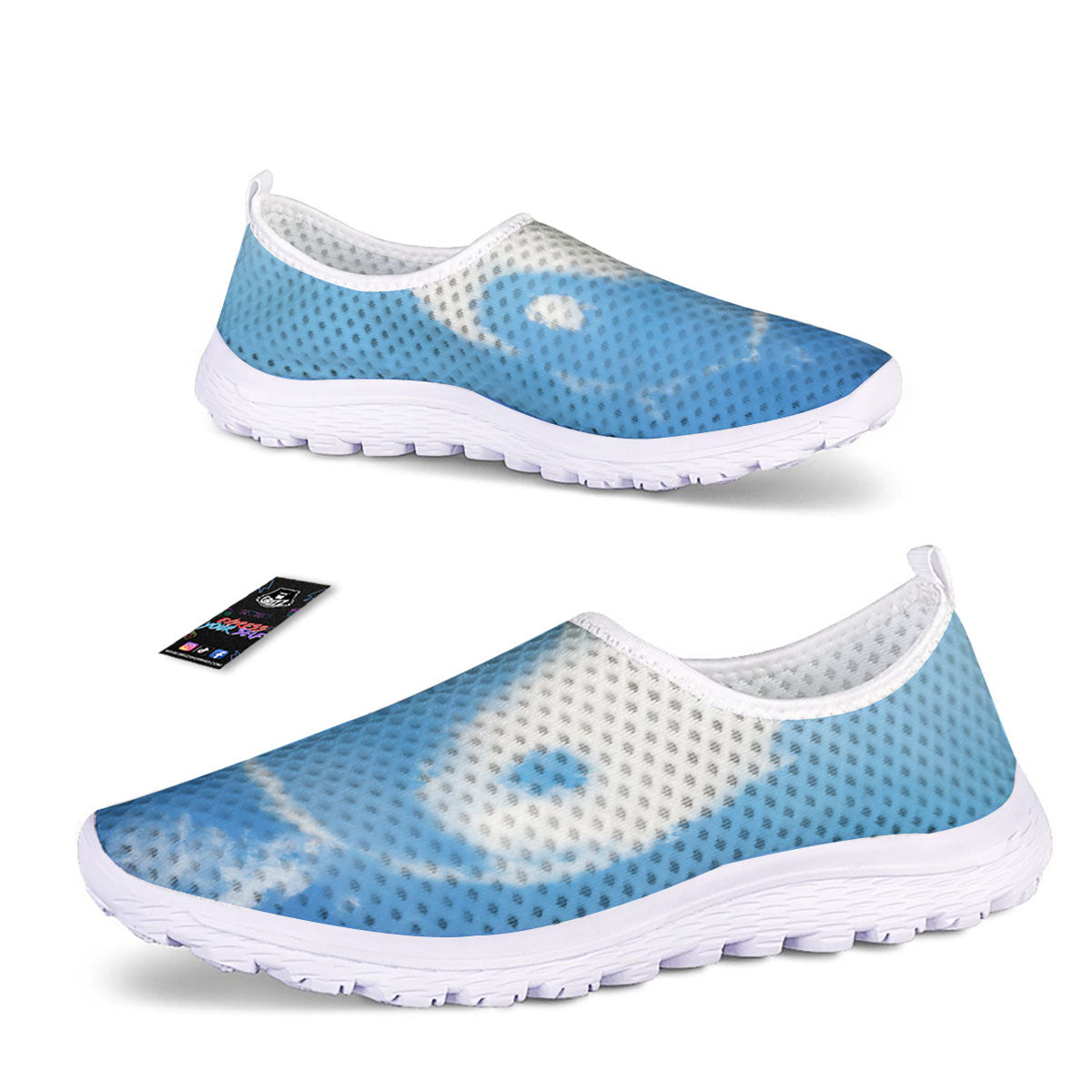 Yin Yang Space And Sky Print Nurse Shoes-grizzshop