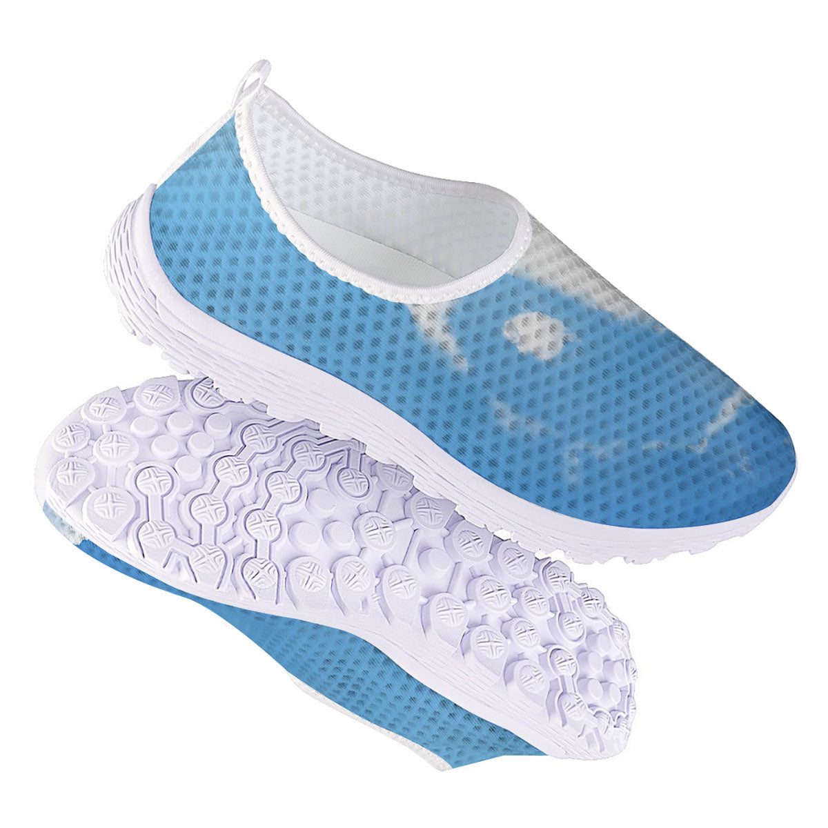 Yin Yang Space And Sky Print Nurse Shoes-grizzshop