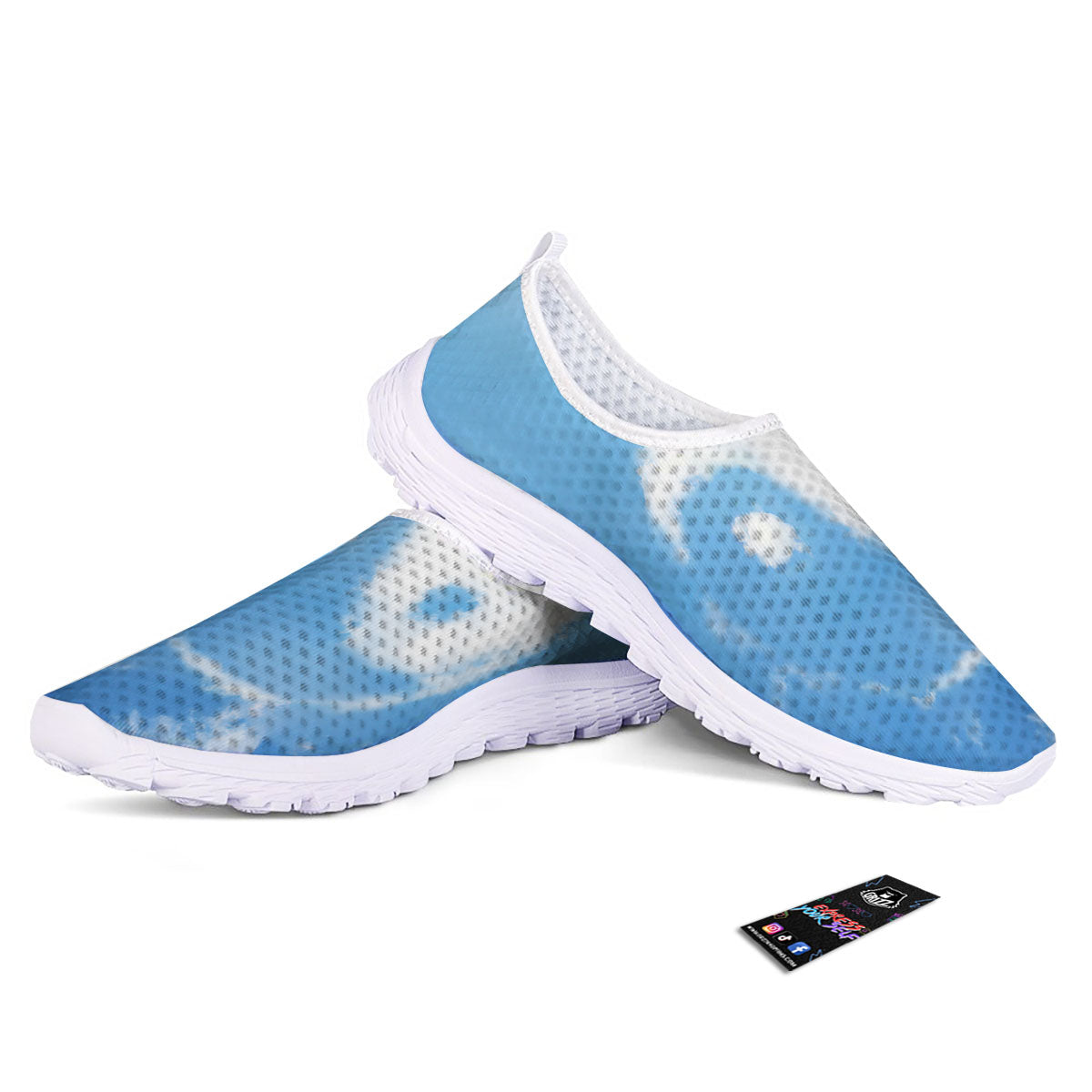 Yin Yang Space And Sky Print Nurse Shoes-grizzshop