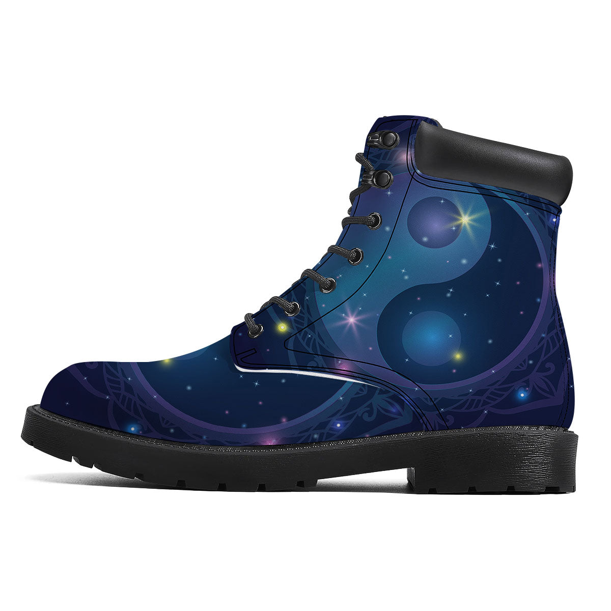 Yin Yang Space Print Boots-grizzshop