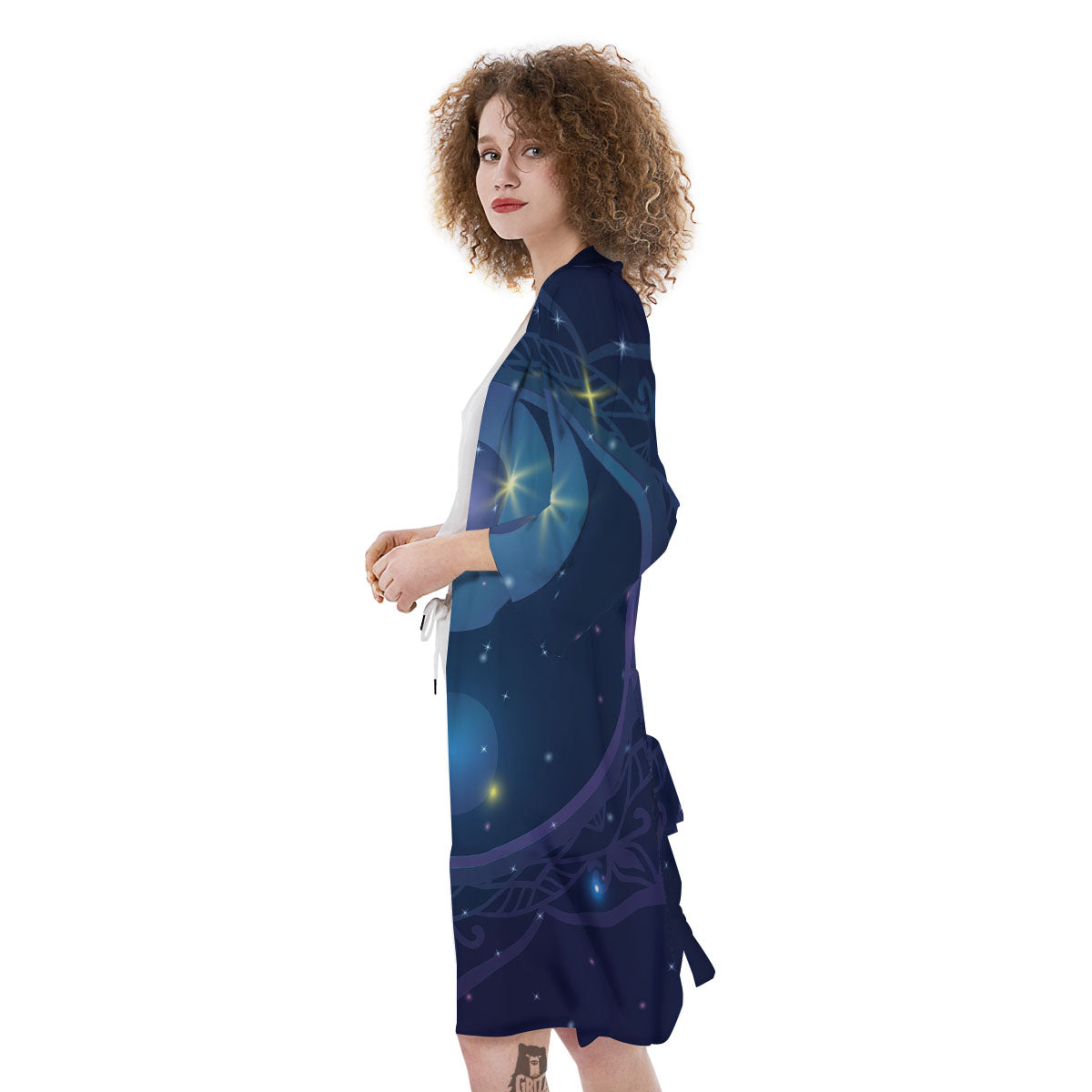 Yin Yang Space Print Kimono-grizzshop