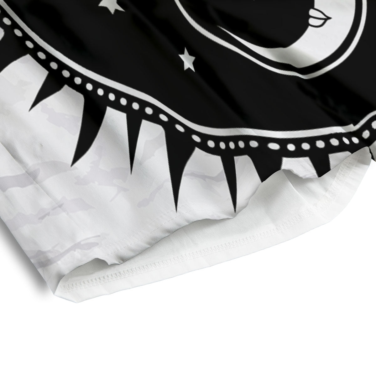 Yin Yang Sun White And Black Print Men's Athletic Shorts