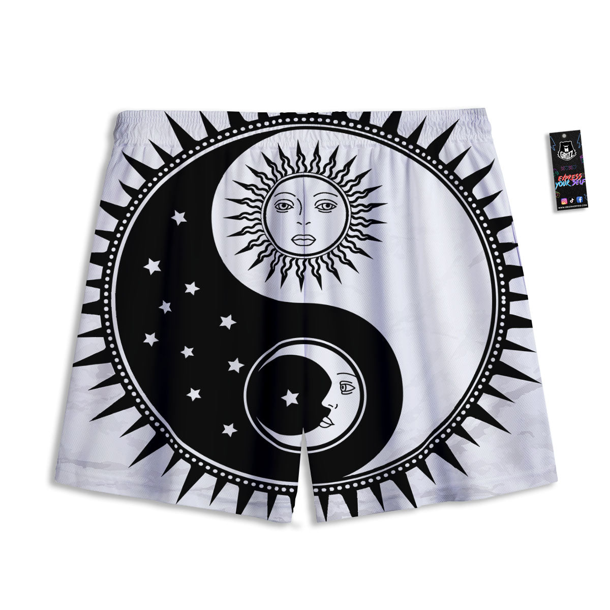 Zodiac Sign Dark Capricorn Print Mesh Shorts