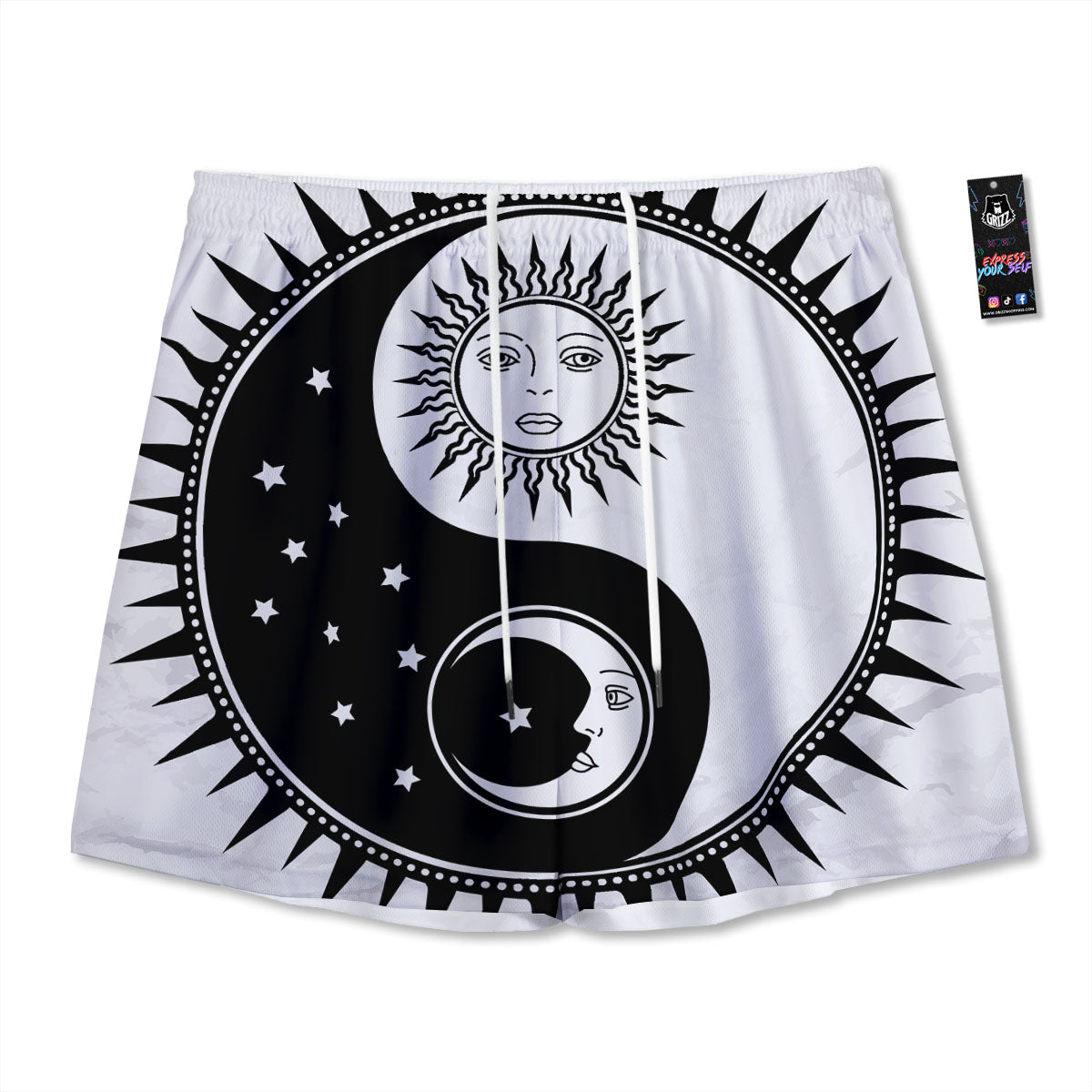 Zodiac Sign Dark Capricorn Print Mesh Shorts