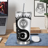 Yin Yang Sun White And Black Print Tumbler-grizzshop