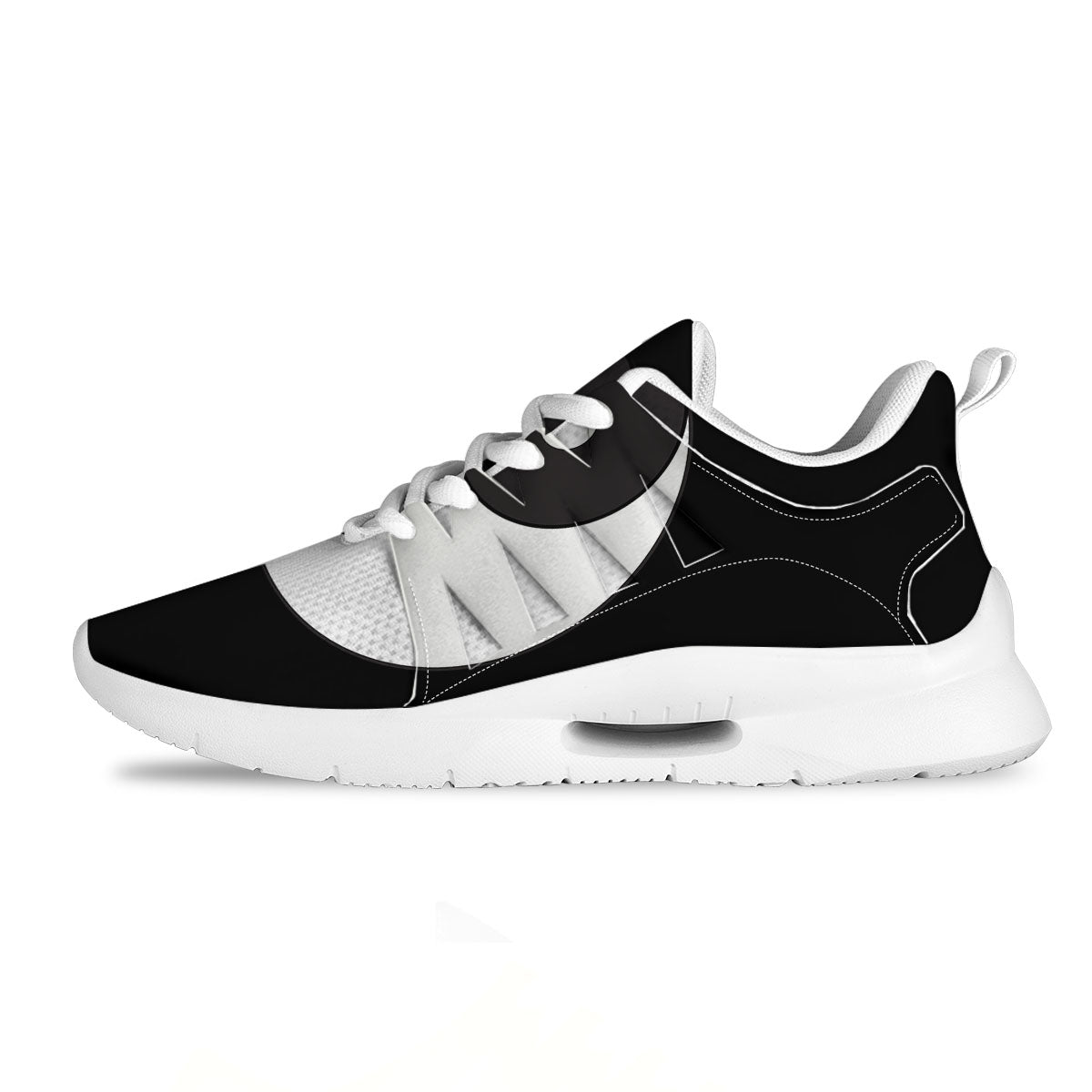 Yin Yang Symbol White And Black Print Tennis Shoes-grizzshop