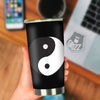 Yin Yang Symbol White And Black Print Tumbler-grizzshop