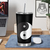 Yin Yang Symbol White And Black Print Tumbler-grizzshop