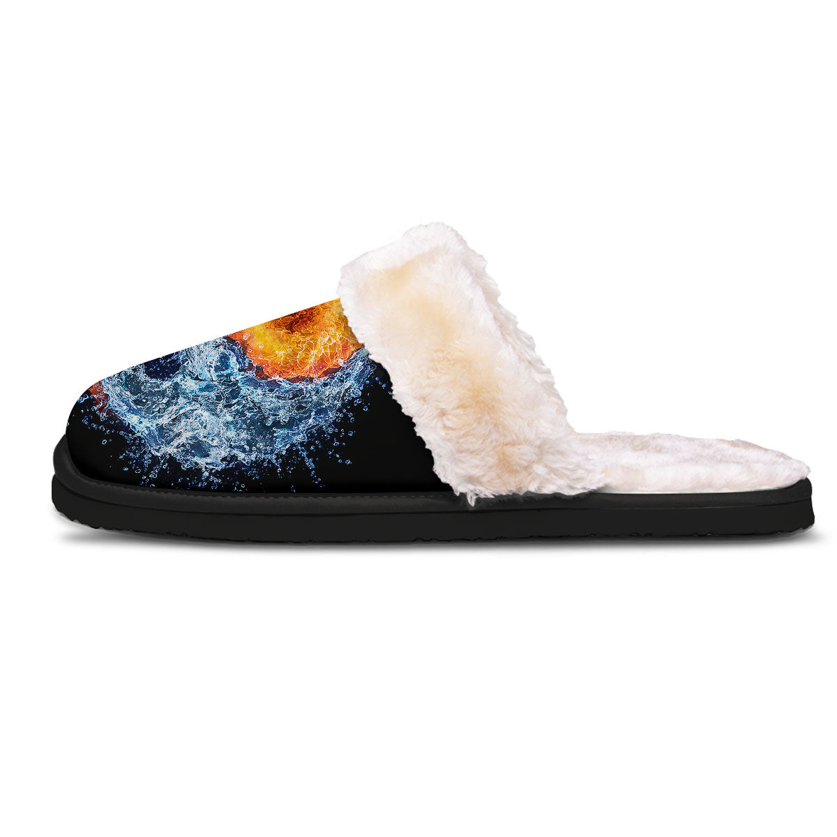 Yin Yang Water And Fire Print Slippers-grizzshop