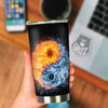 Yin Yang Water And Fire Print Tumbler-grizzshop