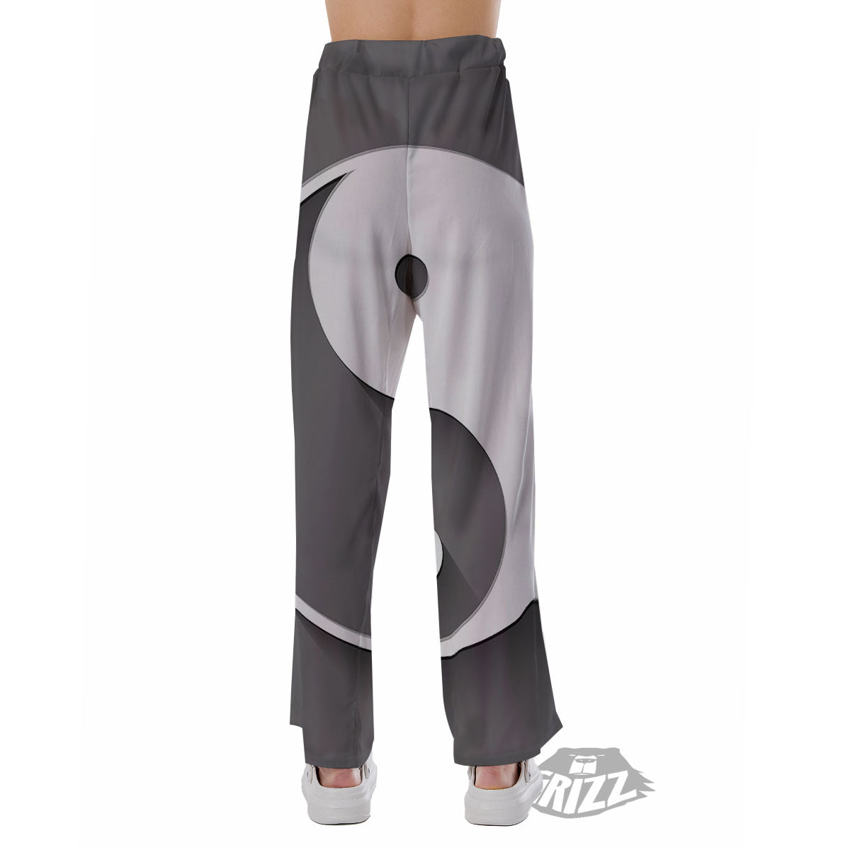 Yin Yang White And Sliver Print Pajama Pants-grizzshop