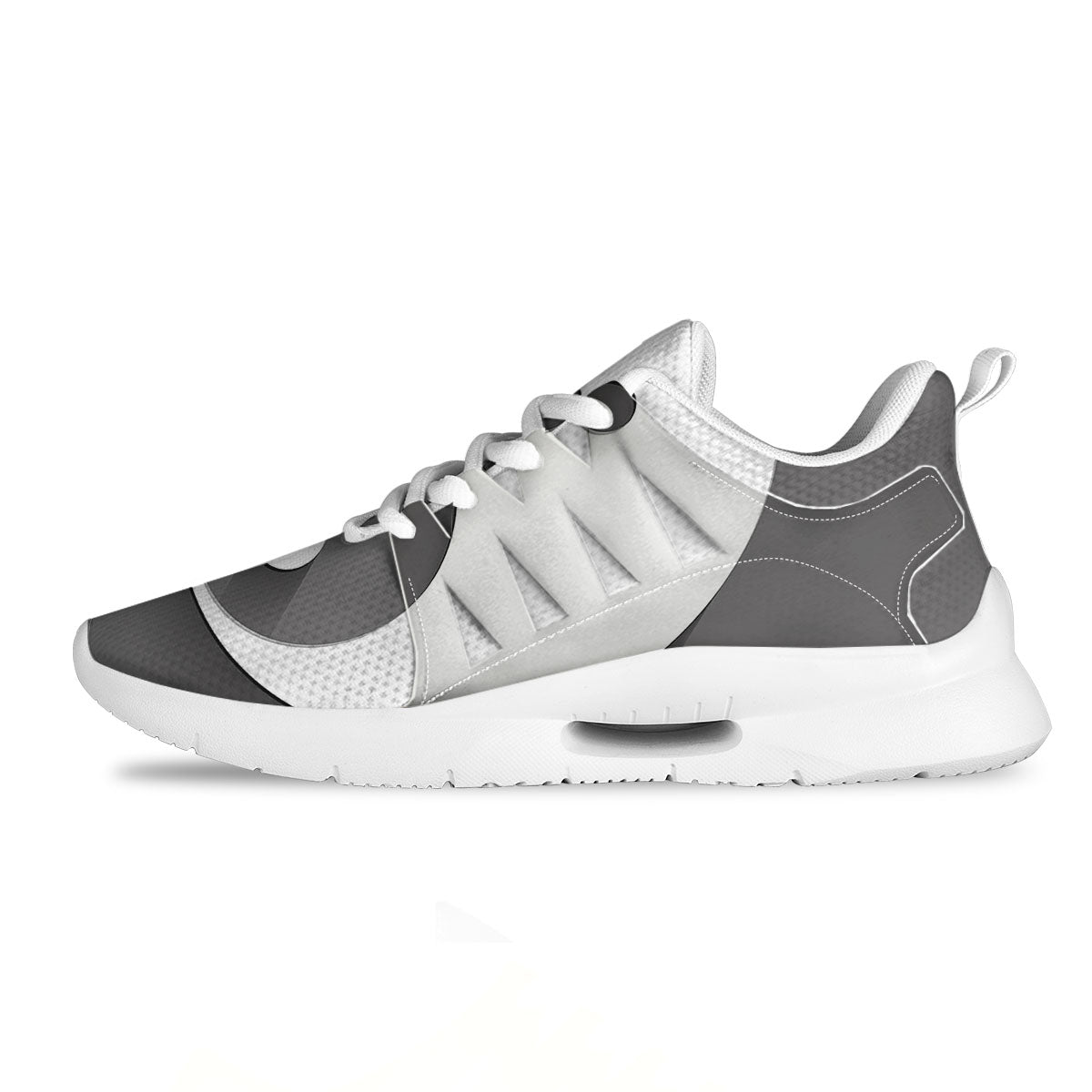 Yin Yang White And Sliver Print Tennis Shoes-grizzshop