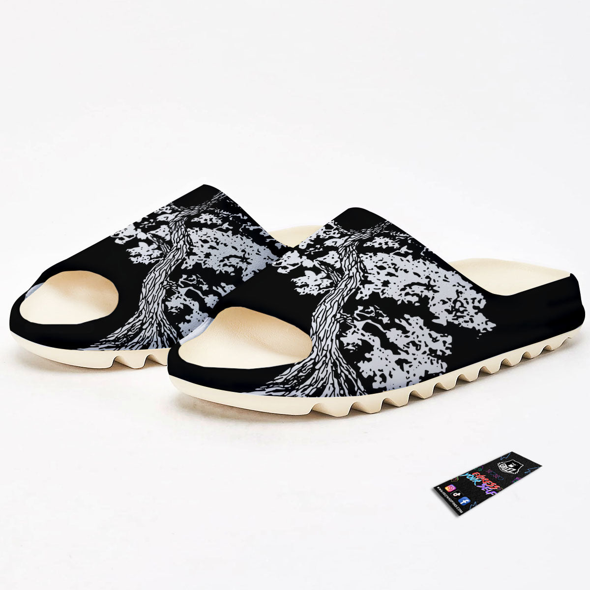 Yin Yang Roots Print Sandals-grizzshop