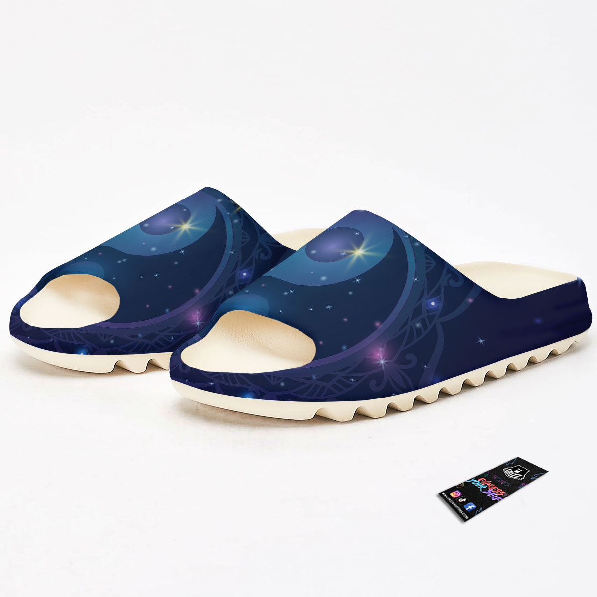 Yin Yang Space Print Sandals-grizzshop
