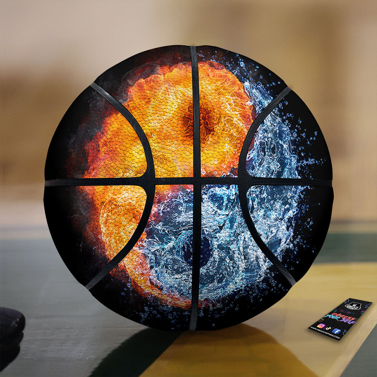 X-Ray Human Skeleton Print Basketball