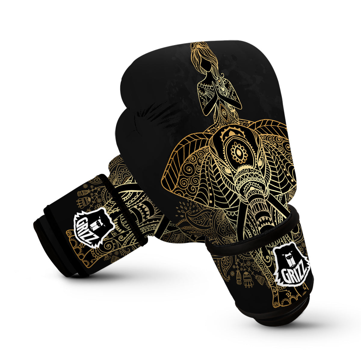 Yoga Elephant Mandala Boxing Gloves-grizzshop