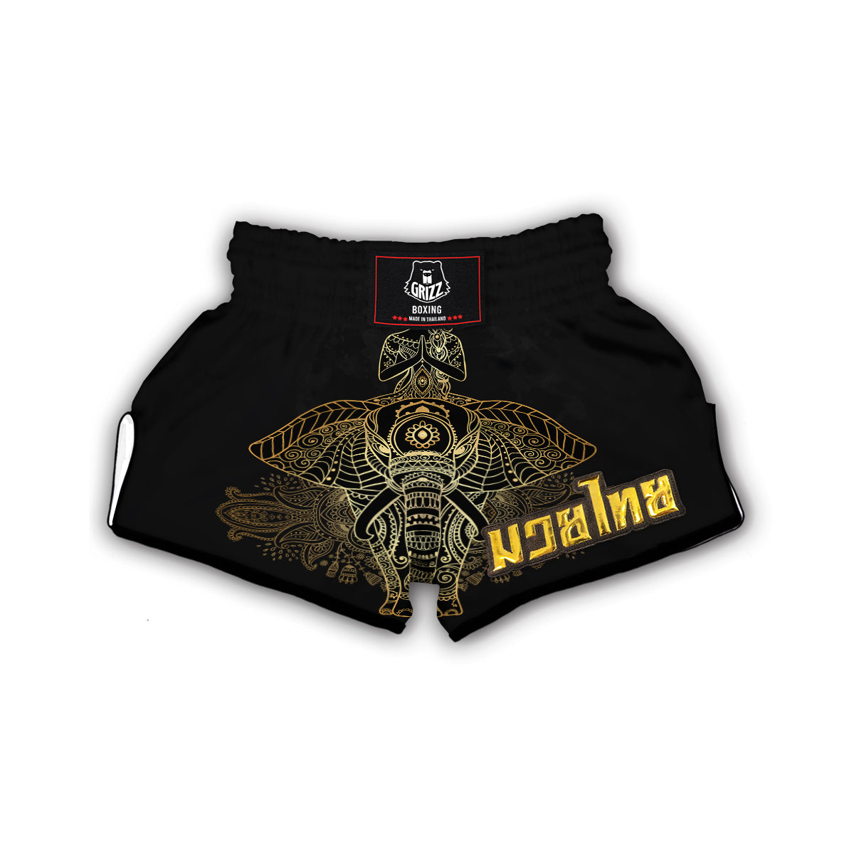 Yoga Elephant Mandala Muay Thai Boxing Shorts-grizzshop