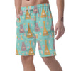 Yoga Meditation Pattern Print Men's Shorts-grizzshop