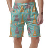 Yoga Meditation Pattern Print Men's Shorts-grizzshop