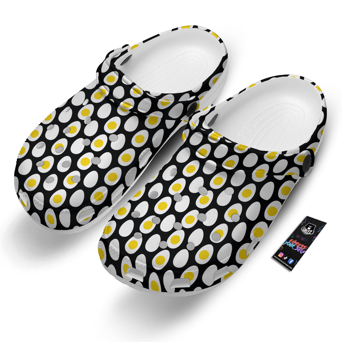 Yolk Egg Print Pattern Clog-grizzshop