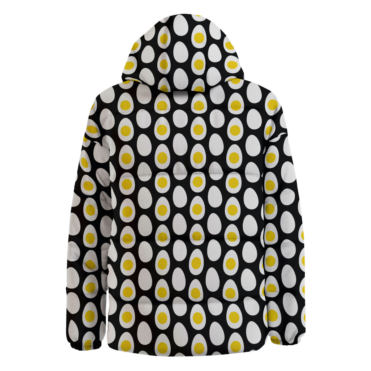 Yolk Egg Print Pattern Down Jacket-grizzshop